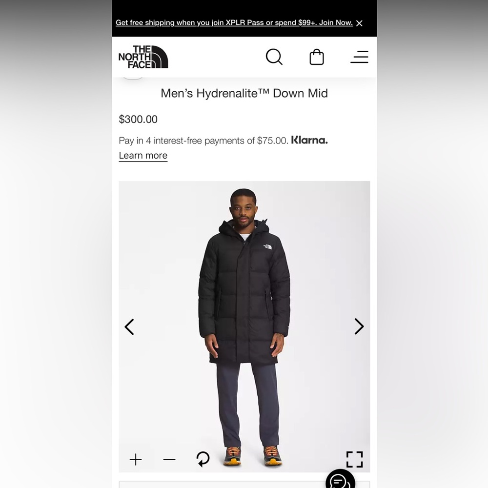 Men’s North Face Hydrenalite Parka S